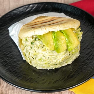 Chicken Avocado salad Arepa